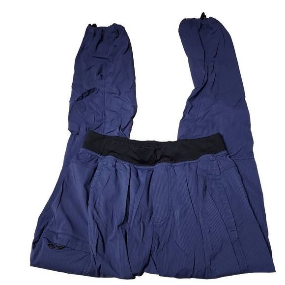 Lululemon lab dance studio pants blue black adjustable ankle 32" pants - Picture 2 of 11